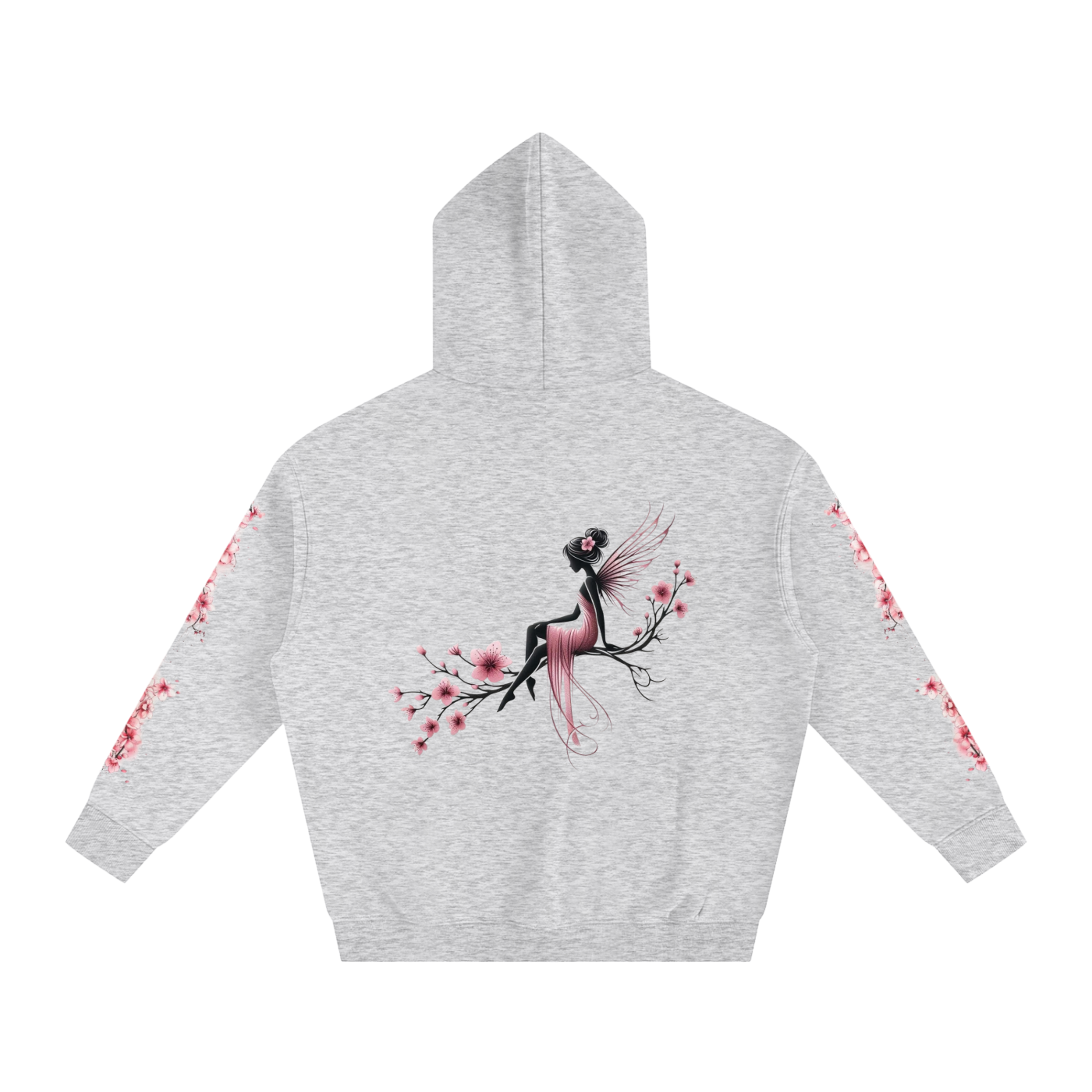 Oversize Fleeced Hoodie flowers