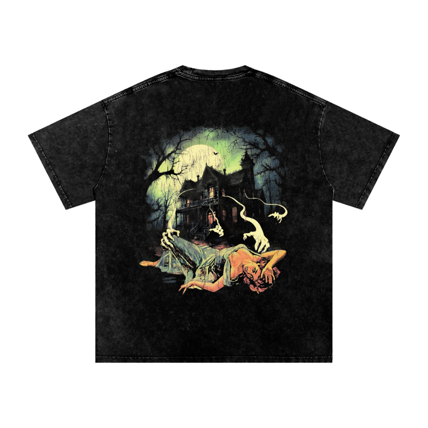 Snow Washed Oversized Cotton T-Shirt horor
