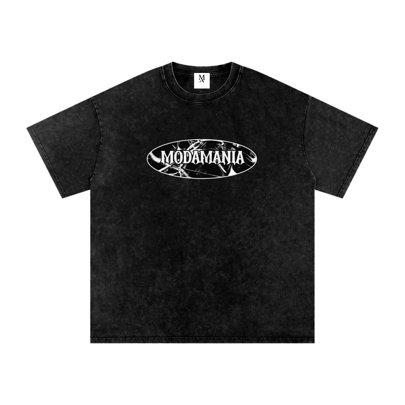 Washed Oversized black camo T-Shirt