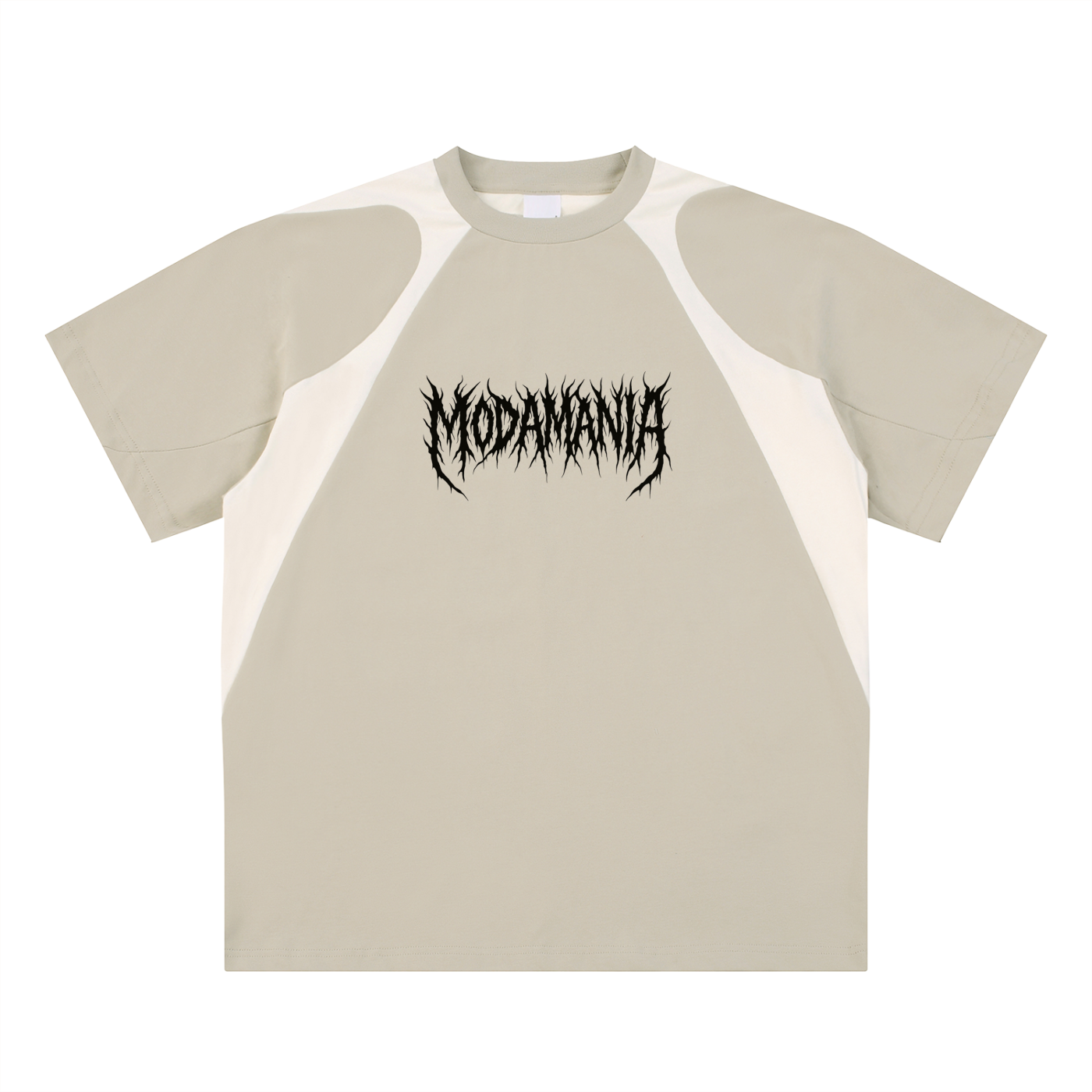 Contrast Panel Cotton T-Shirt