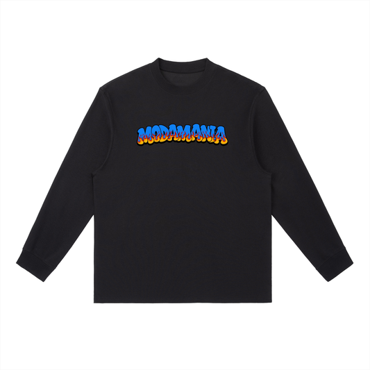 Crewneck Long-Sleeve  blue flammes
