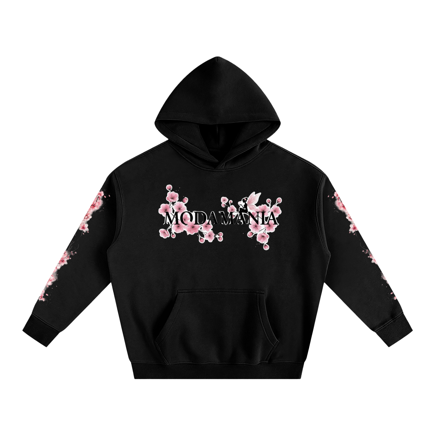 Oversize Fleeced Hoodie flowers