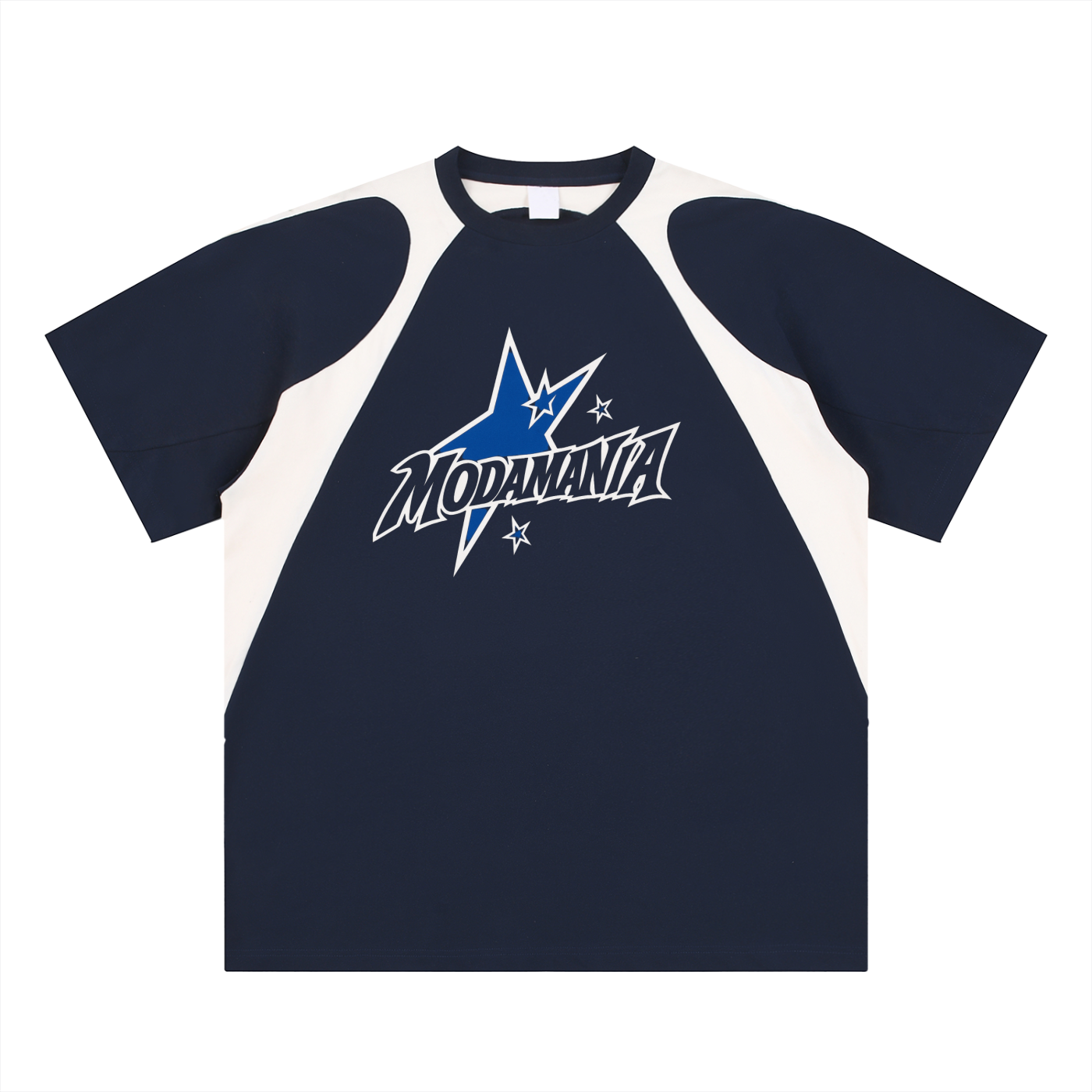 Contrast Panel Cotton T-Shirt