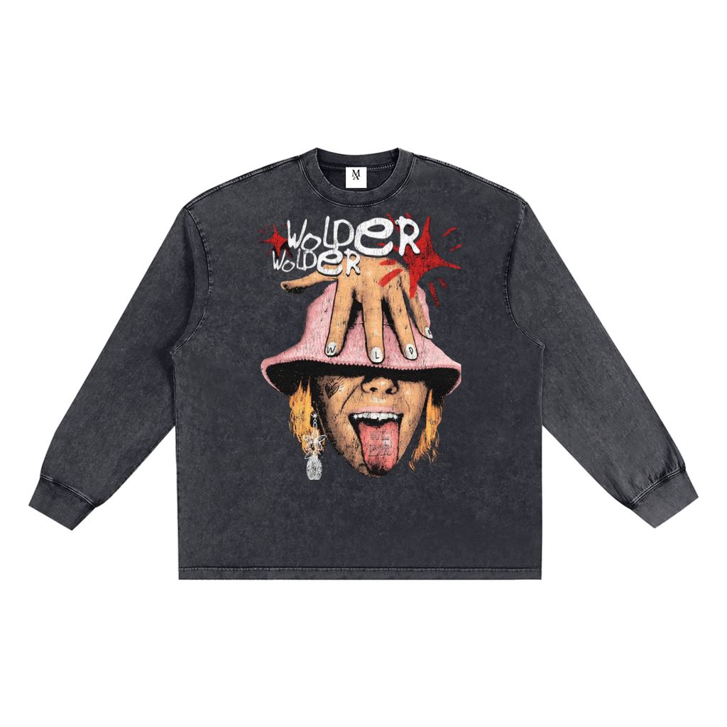 Snow Washed Frayed Edge T-Shirt