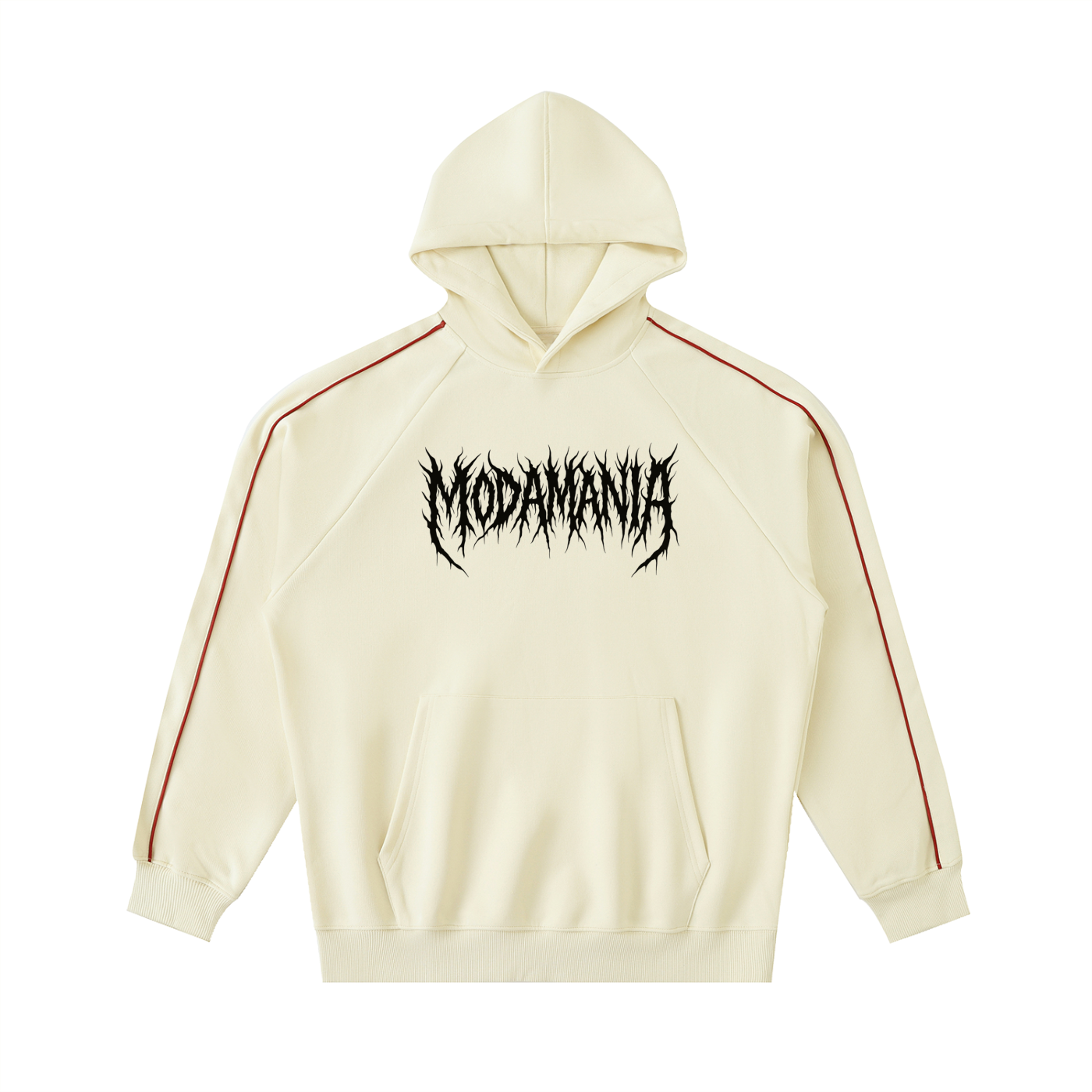 Contrast Piping Raglan Hoodie