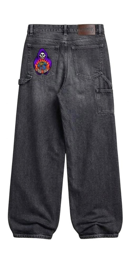 Baggy jeans Hellfire Skull