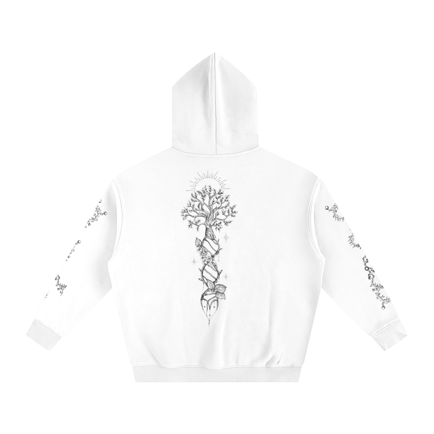 Oversize Fleeced Hoodie white