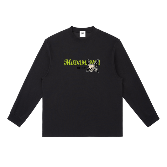 Essential Crewneck Long-Sleeve T-Shirt butterflies