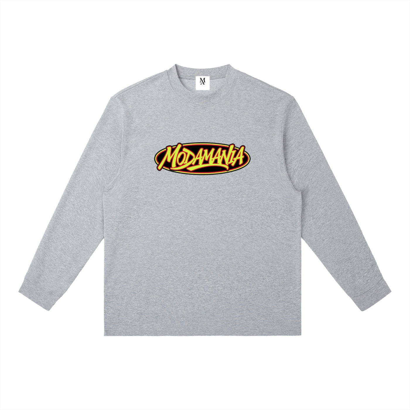 Essential Crewneck Long-Sleeve T-Shirt yellow logo
