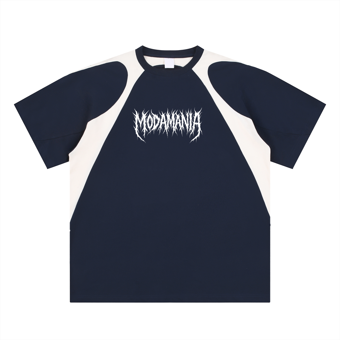 Contrast Panel Cotton T-Shirt