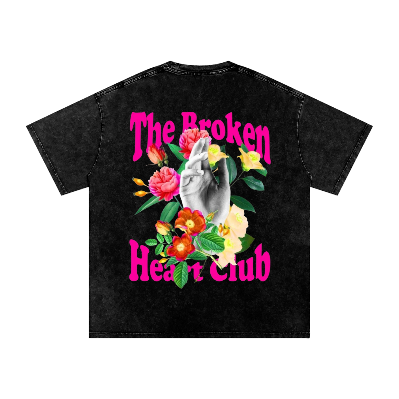 Snow Washed Oversized Cotton T-Shirt