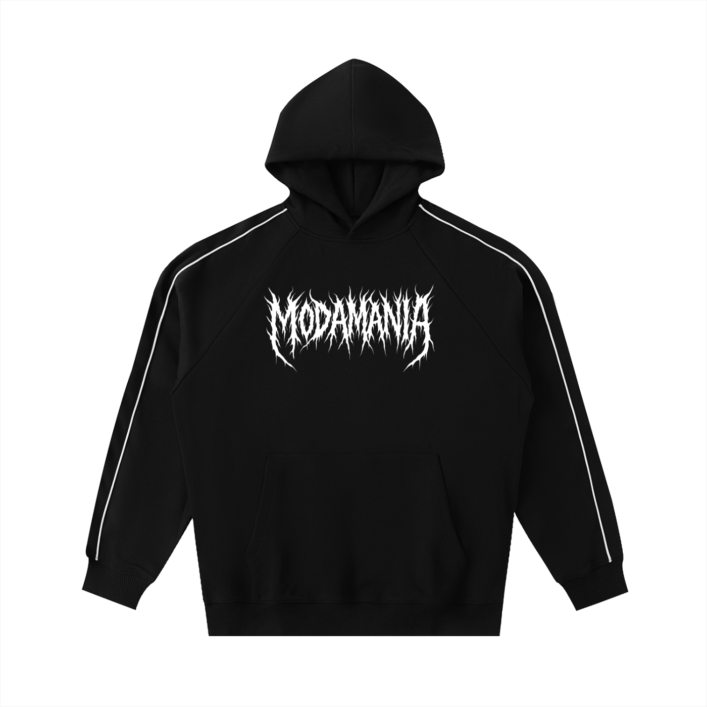 Contrast Piping Raglan Hoodie