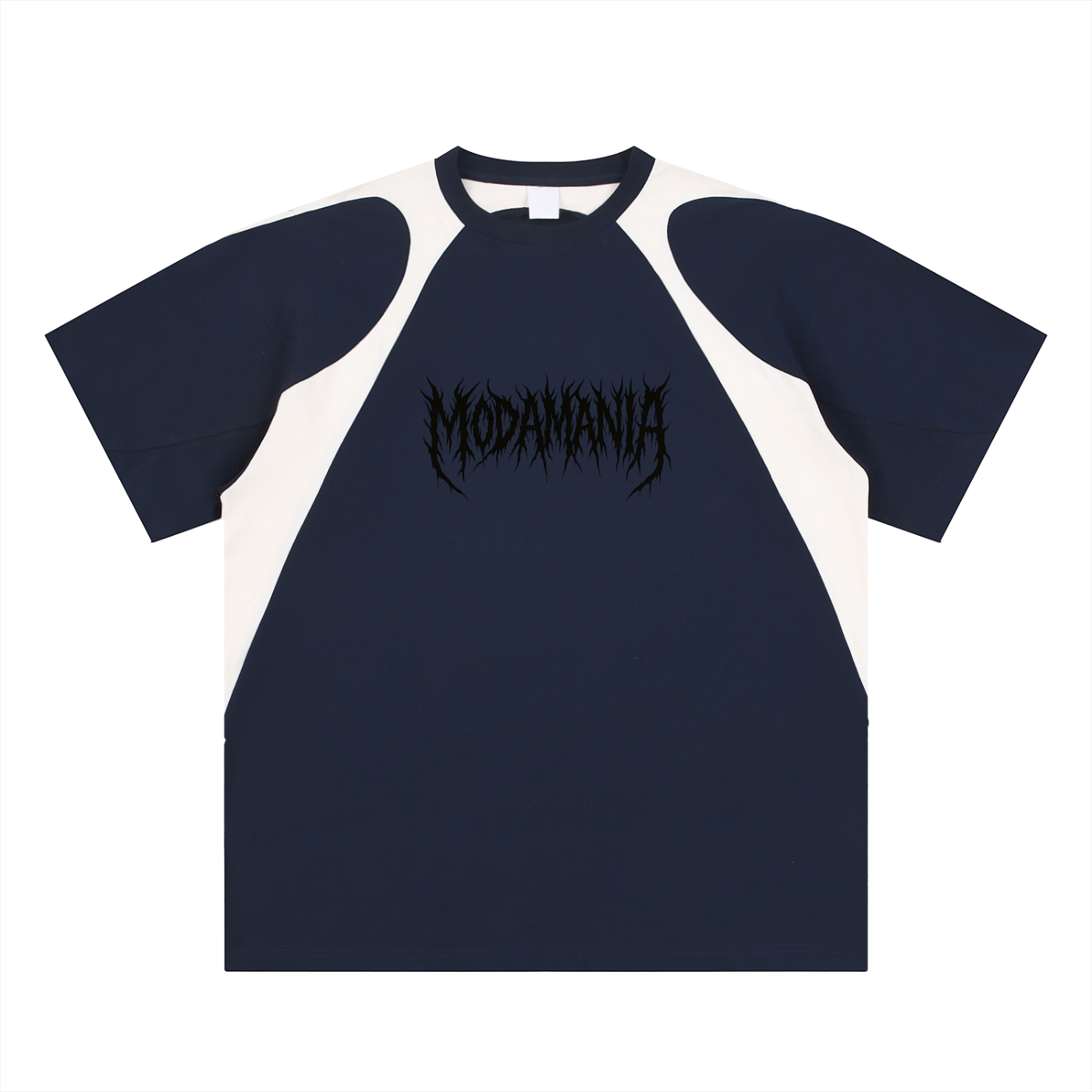 Contrast Panel Cotton T-Shirt