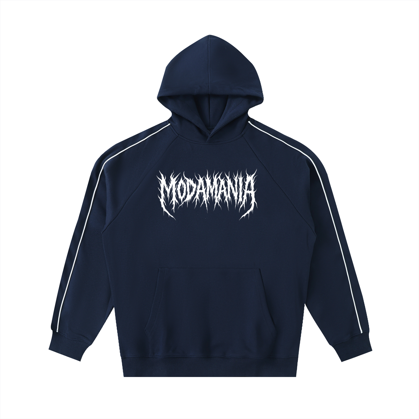 Contrast Piping Raglan Hoodie