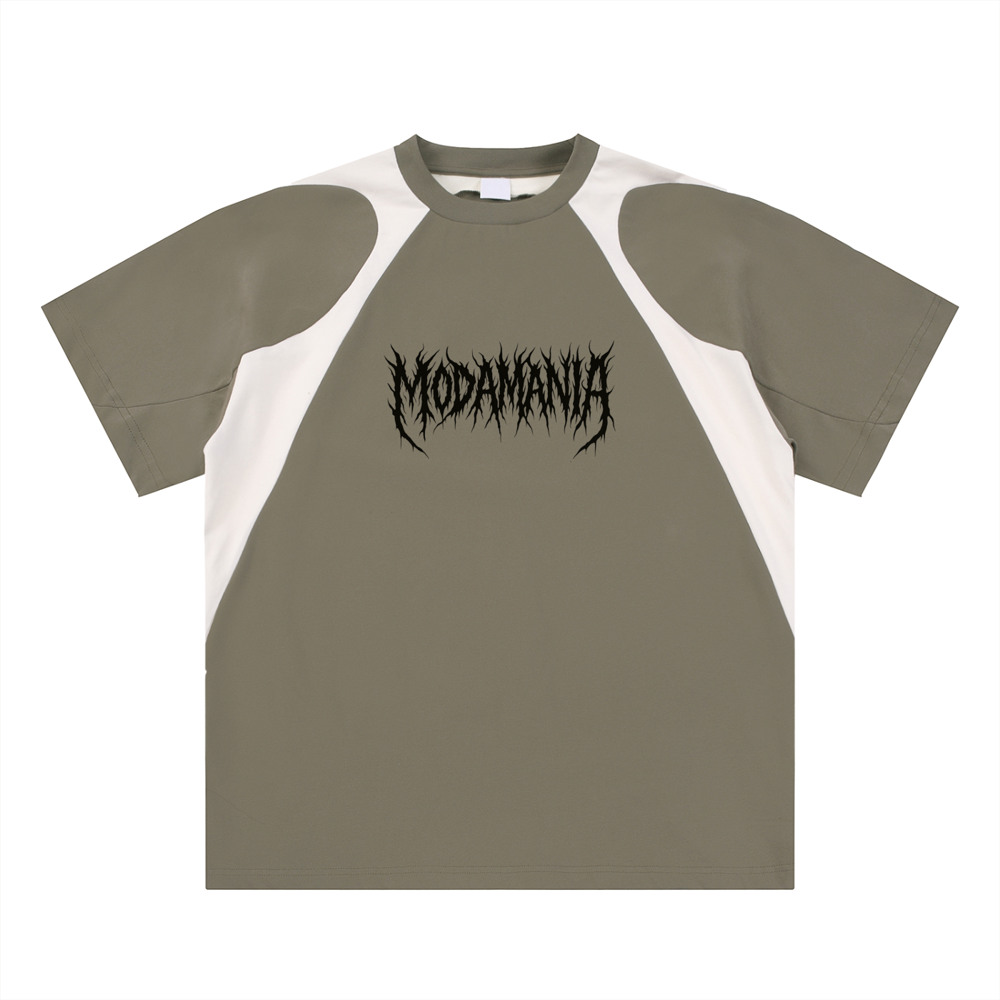 Contrast Panel Cotton T-Shirt