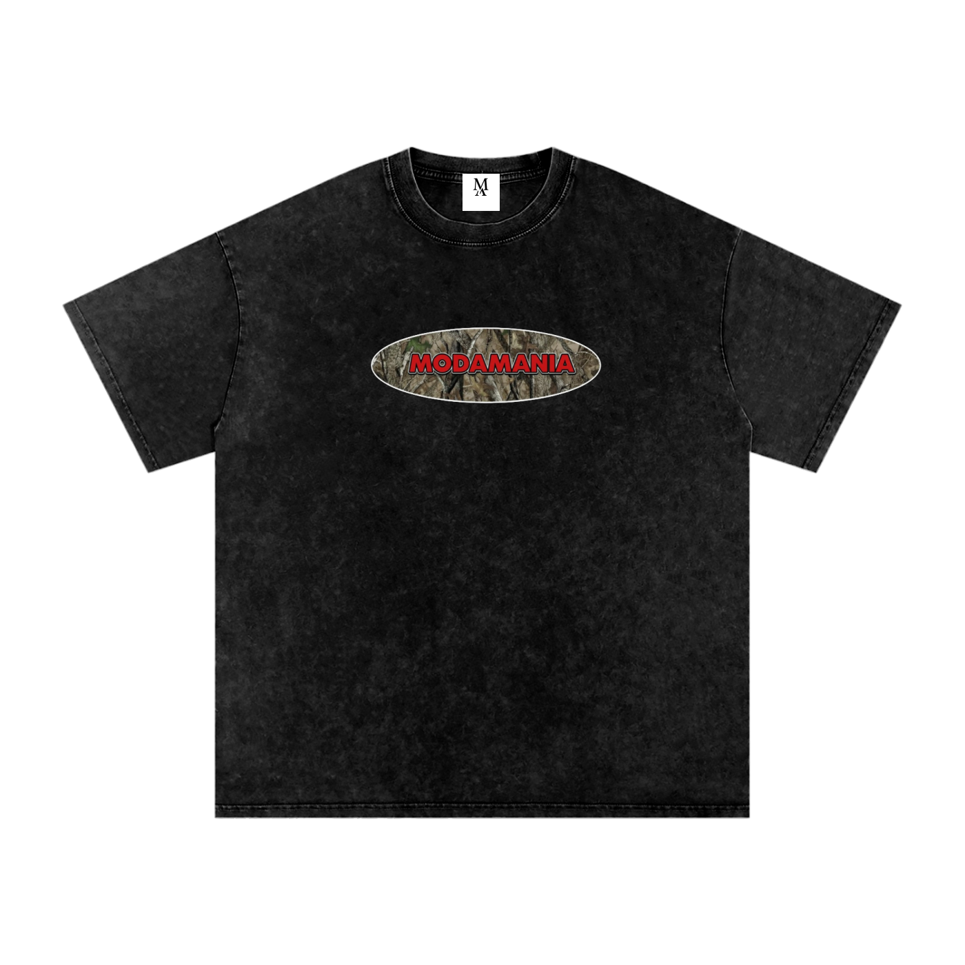 Camo Washed Oversized Cotton T-Shirt