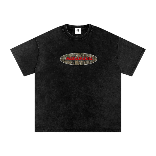 Camo Washed Oversized Cotton T-Shirt