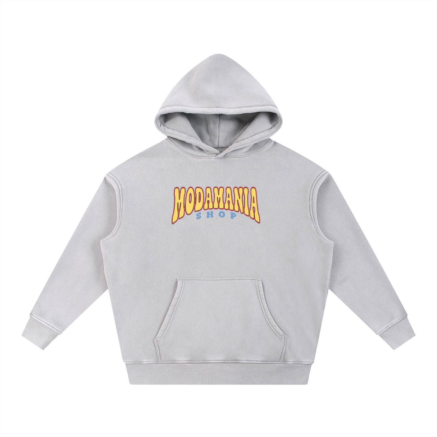 Snow Wash Fleece Oversize Hoodie yellow logo