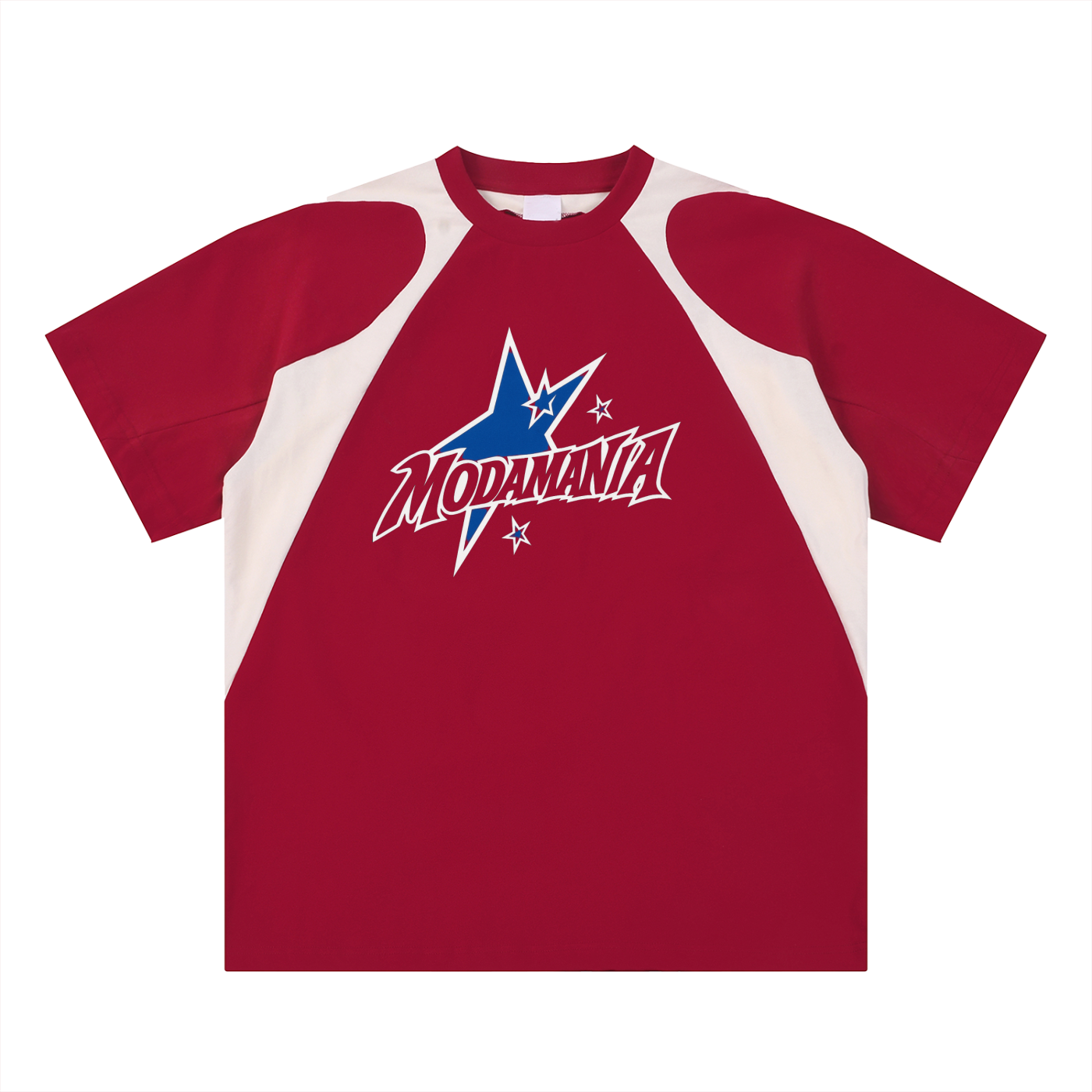 Contrast Panel Cotton T-Shirt