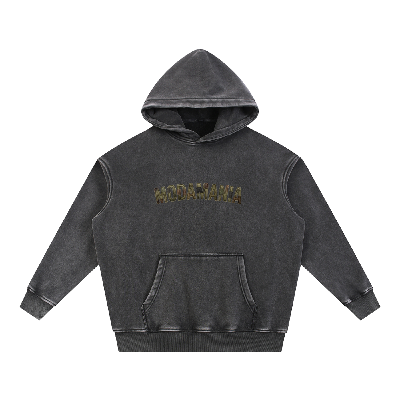 Snow Wash Fleece Oversize Hoodie green logo