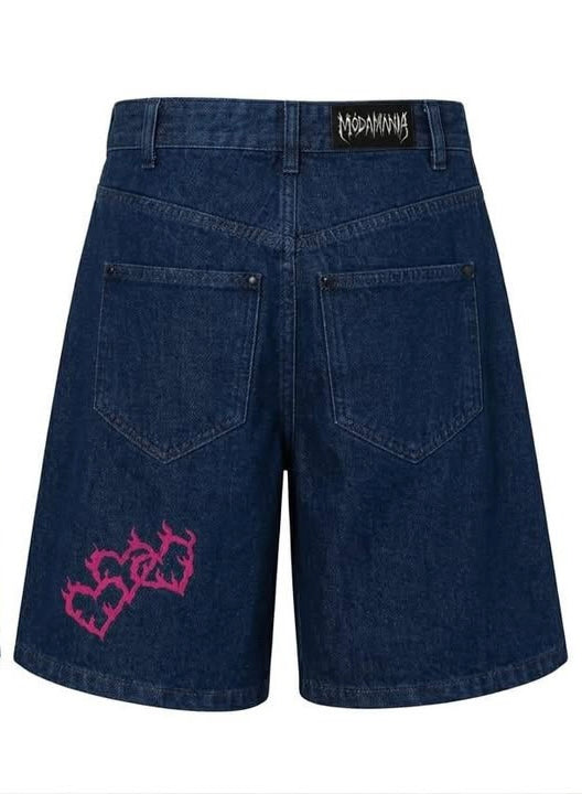 Baggy jorts Gothic Wings