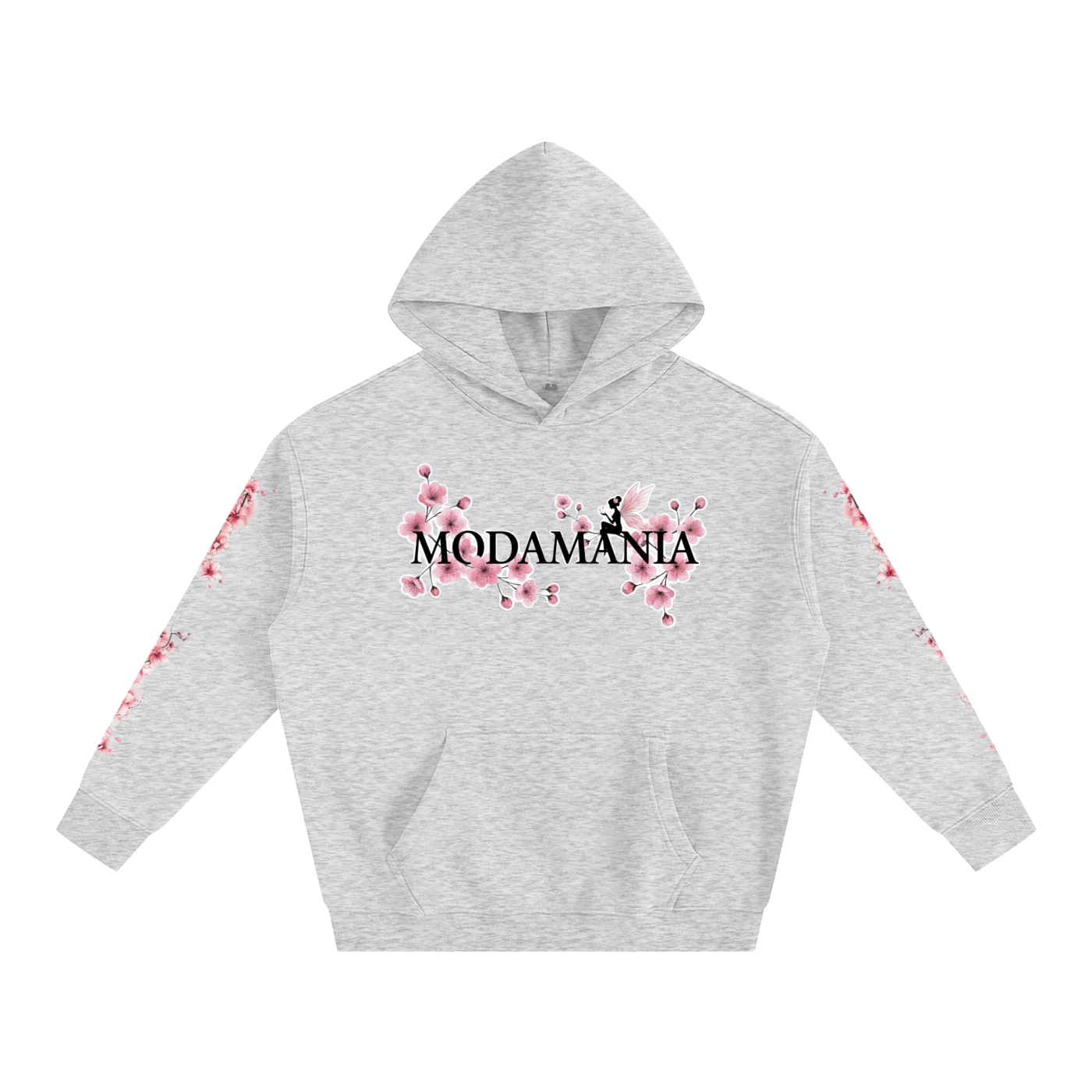 Oversize Fleeced Hoodie flowers