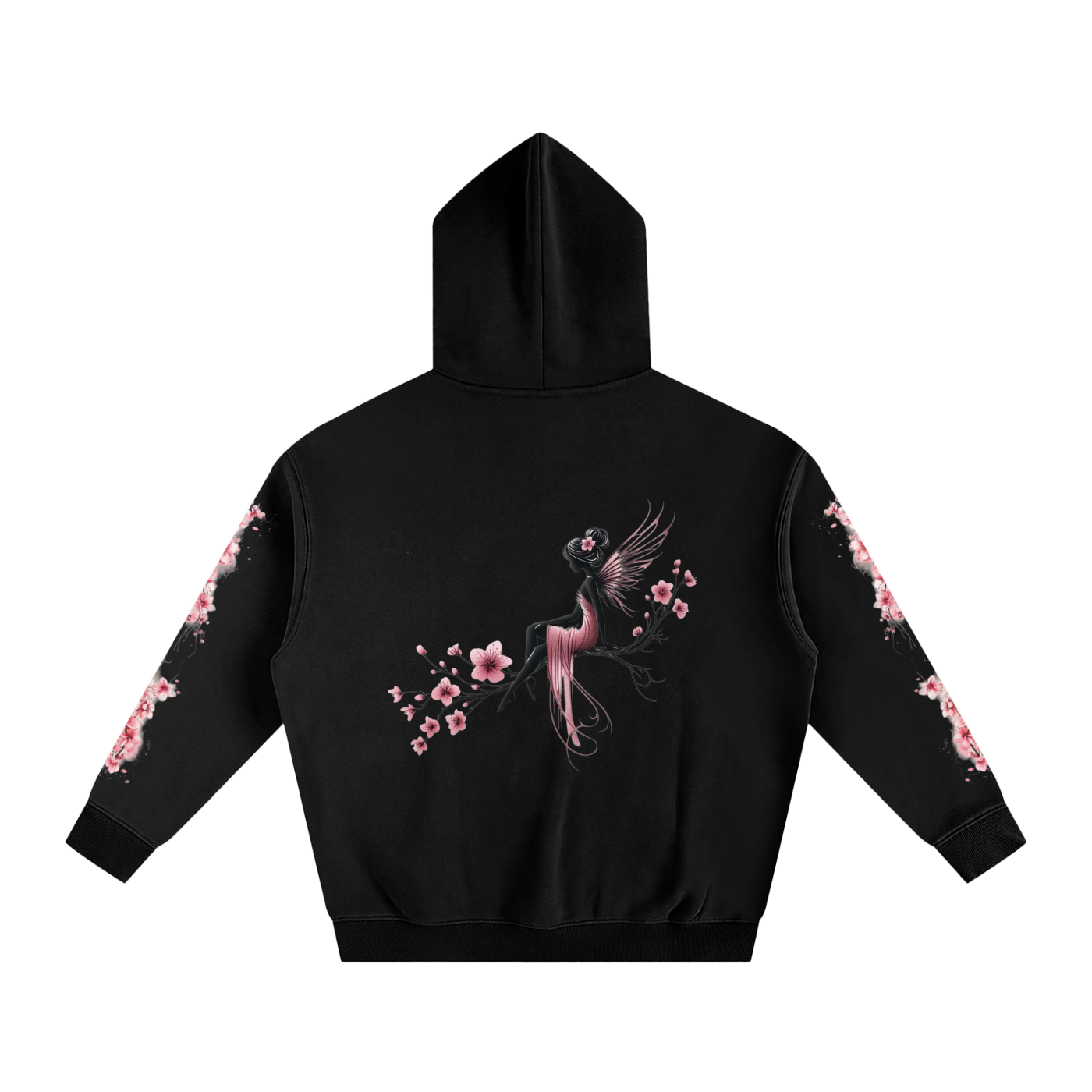Oversize Fleeced Hoodie flowers