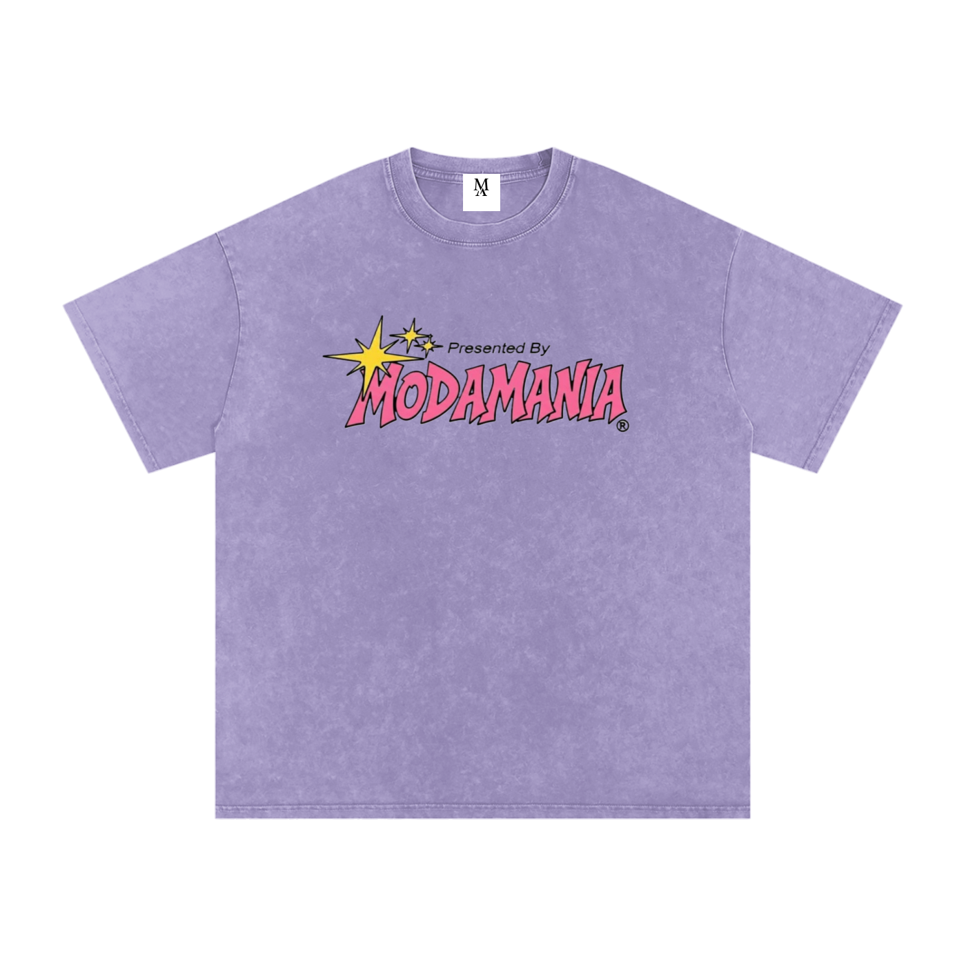 Purple Washed Oversized T-Shirt pink logo