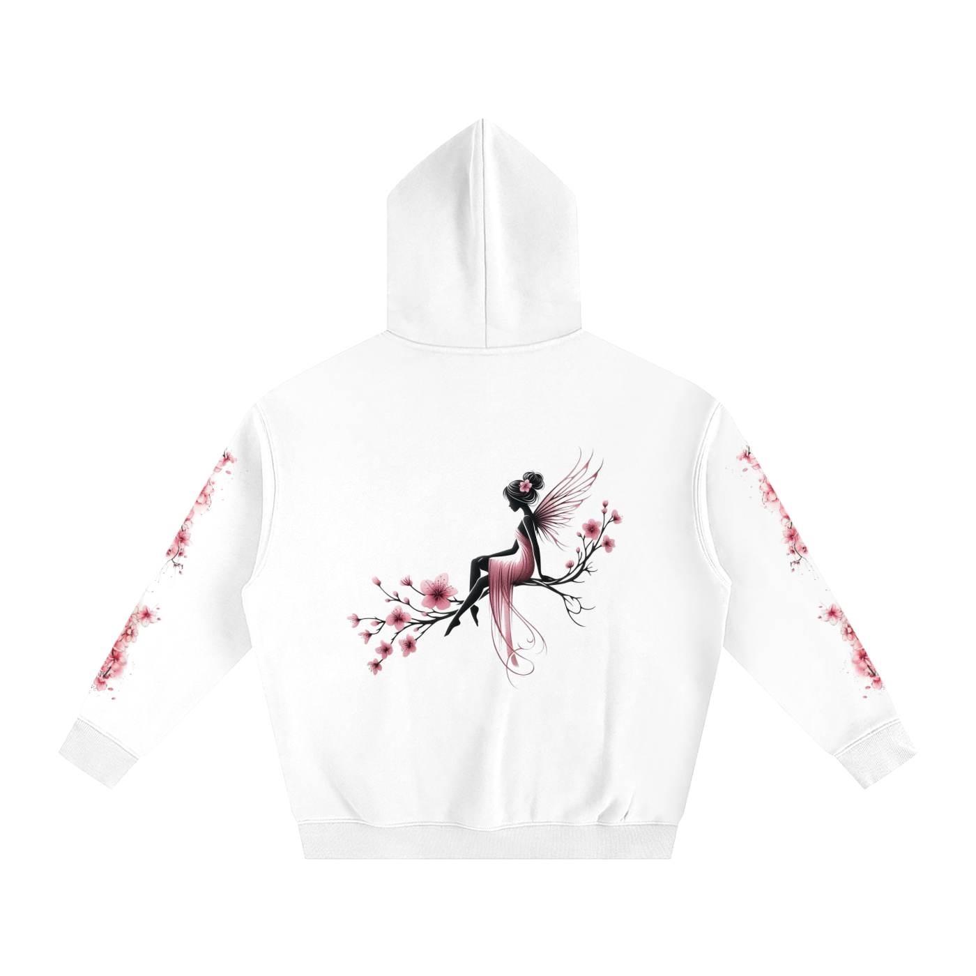 Oversize Fleeced Hoodie flowers