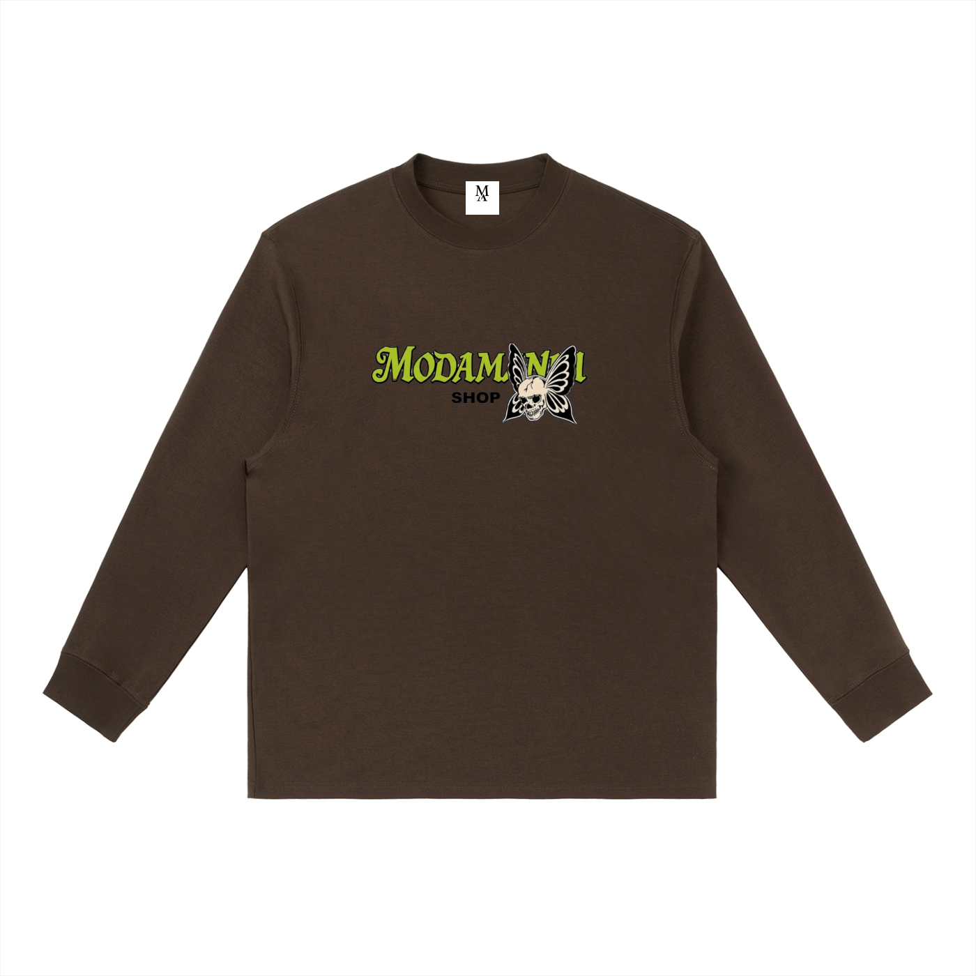 Essential Crewneck Long-Sleeve T-Shirt butterflies