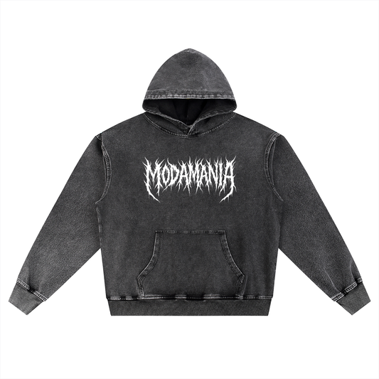 Snow Wash Oversized Hoodie White
