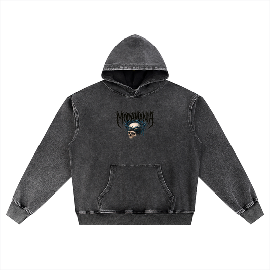 Wash Oversized Hoodie Skulls