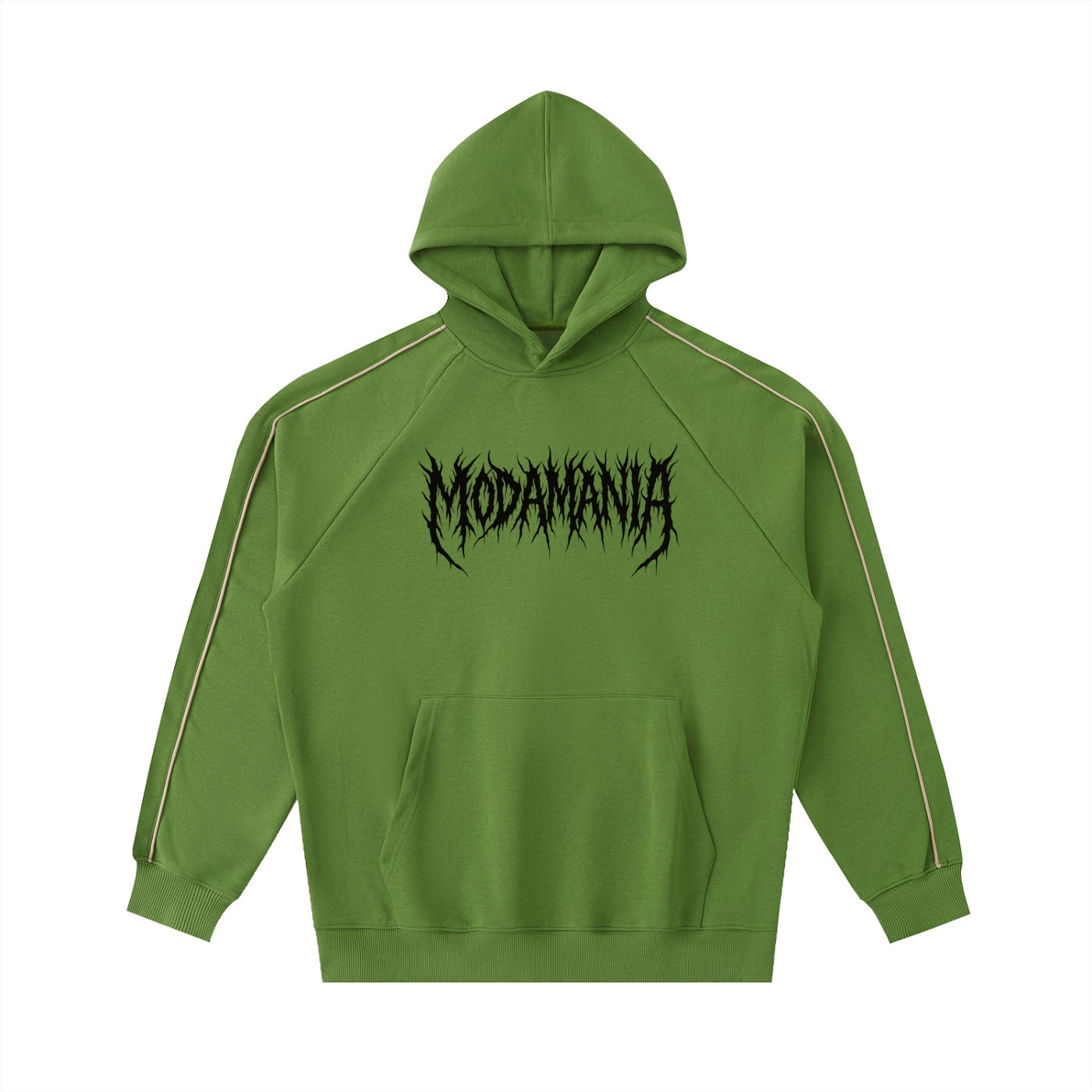 Contrast Piping Raglan Hoodie