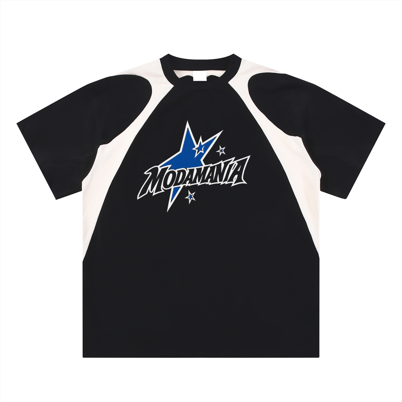 Contrast Panel Cotton T-Shirt