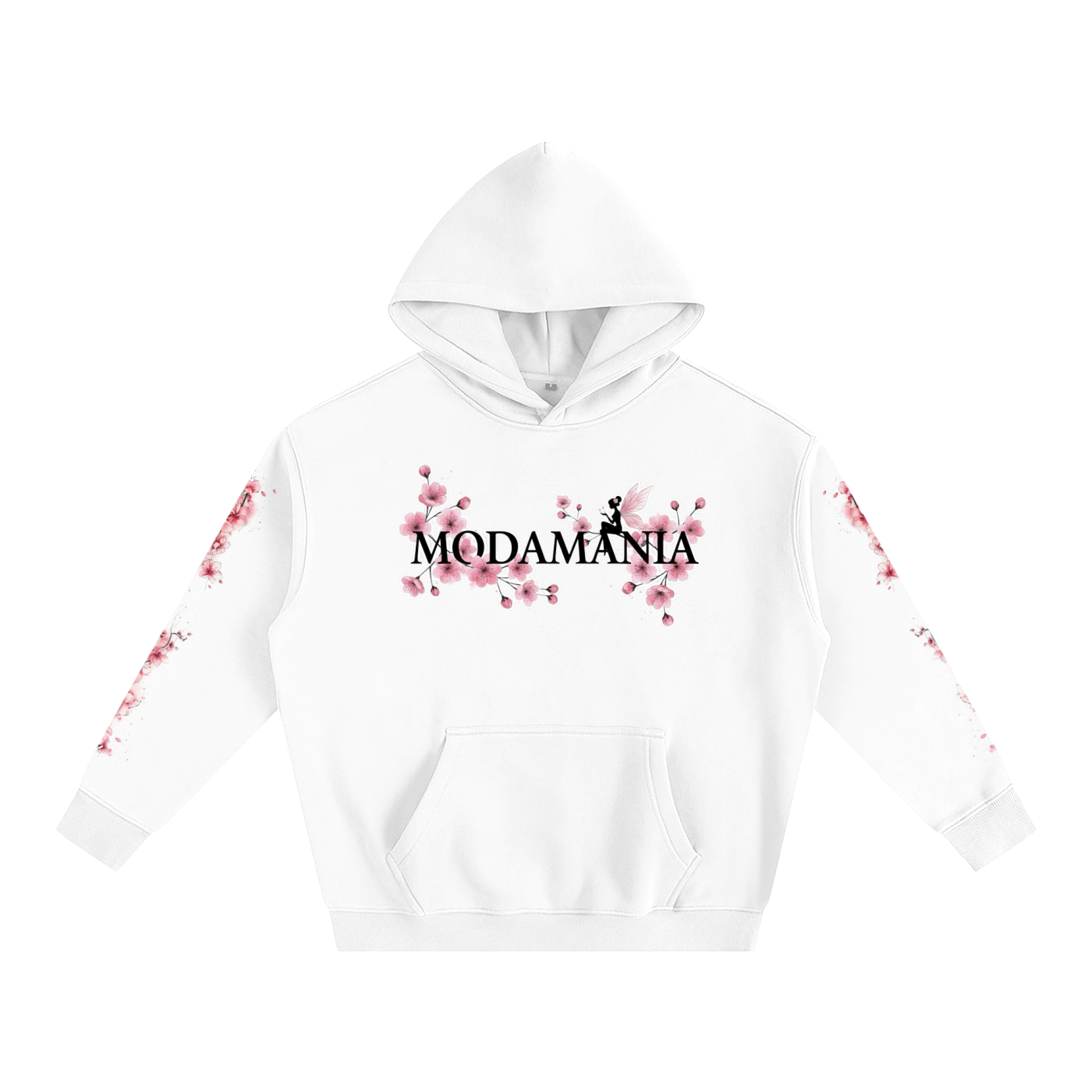 Oversize Fleeced Hoodie flowers